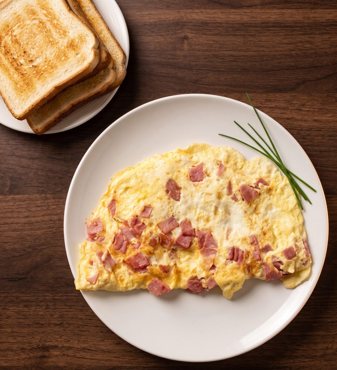 A freshly cooked omelette